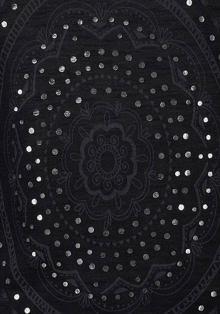 LASCANA Women's Mosaic Boho Print Top: Smokey Blue / 16/18
