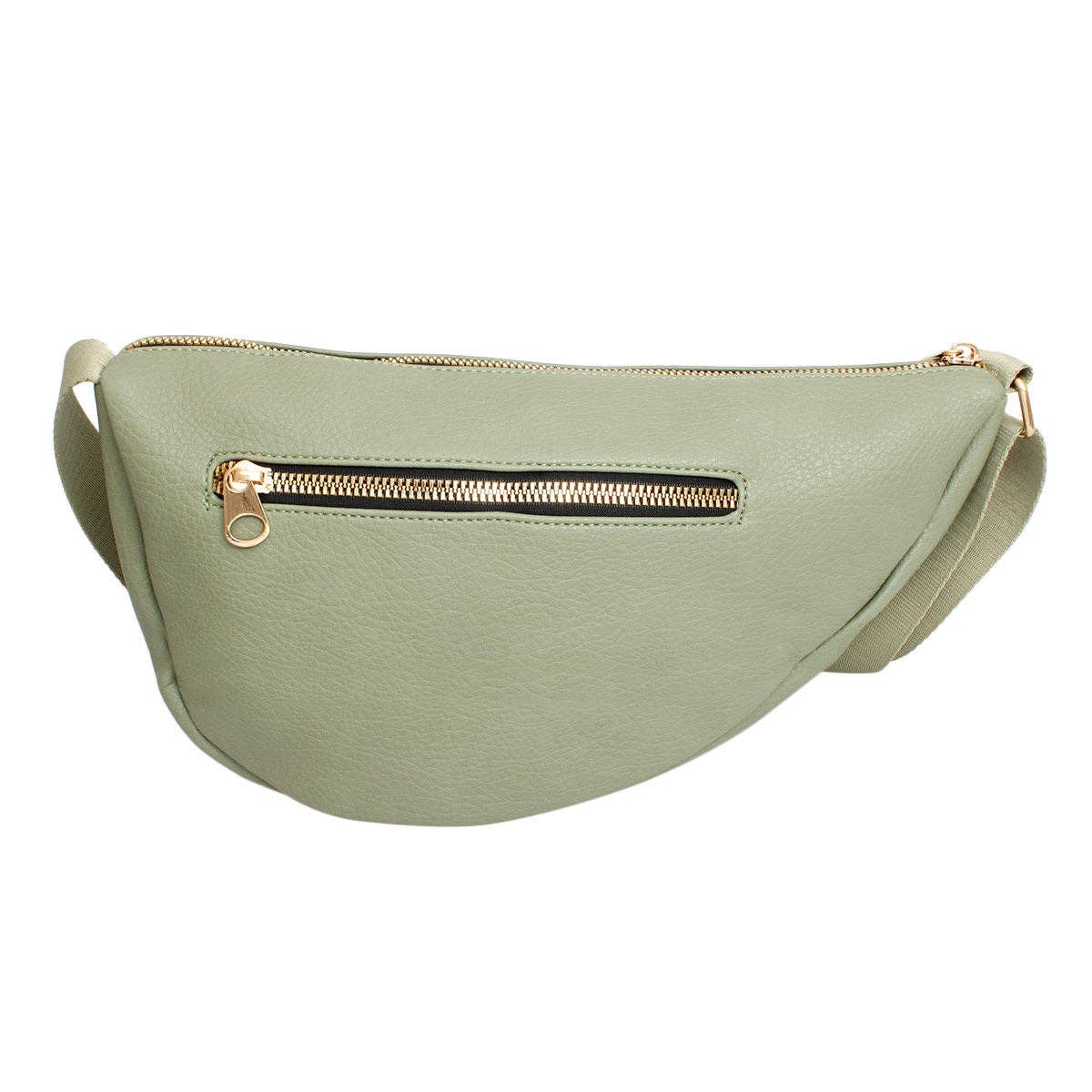 Crossbody Light Green Round Pouch Bag Set Women: Green / Faux Leather / 13.75 x 4.25 x 8.25 inches