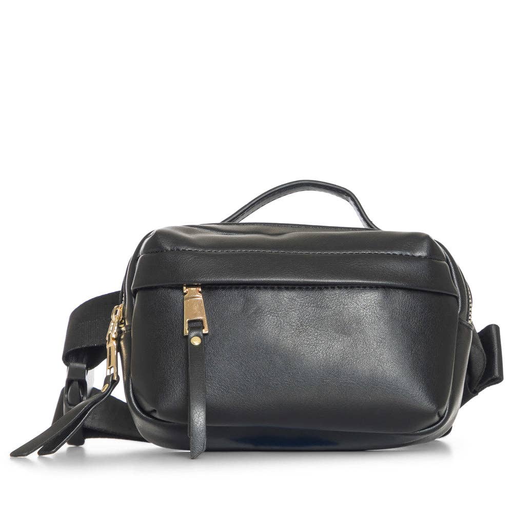 GL0090 Casual Easy-to-Carry Fanny Belt Bag: BLACK
