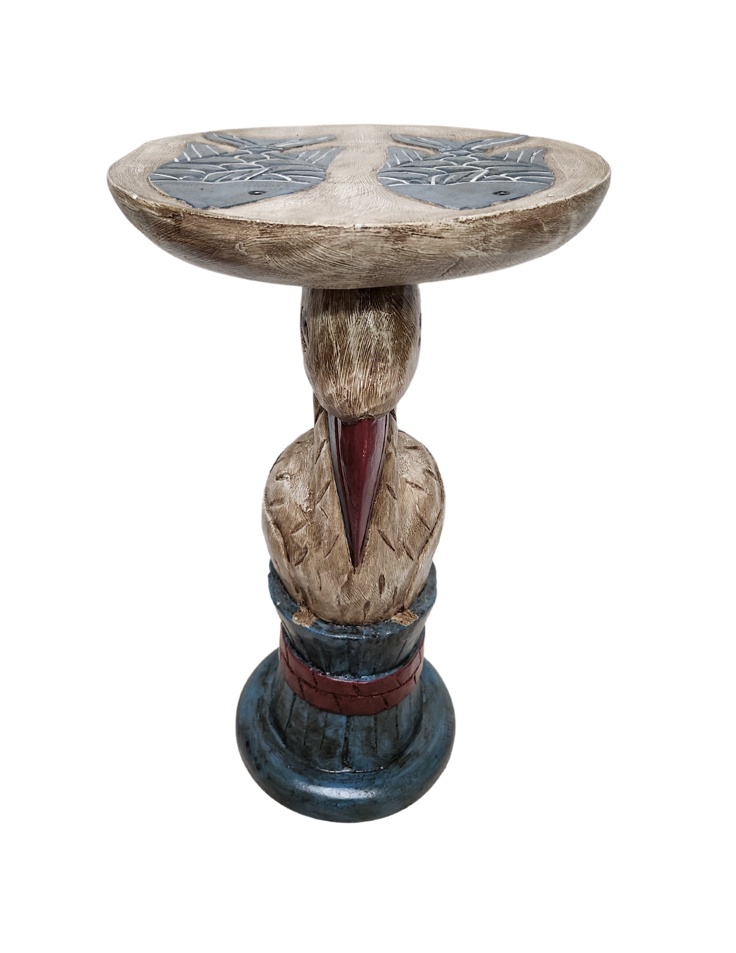 Pelican Table Wood Hand Carved