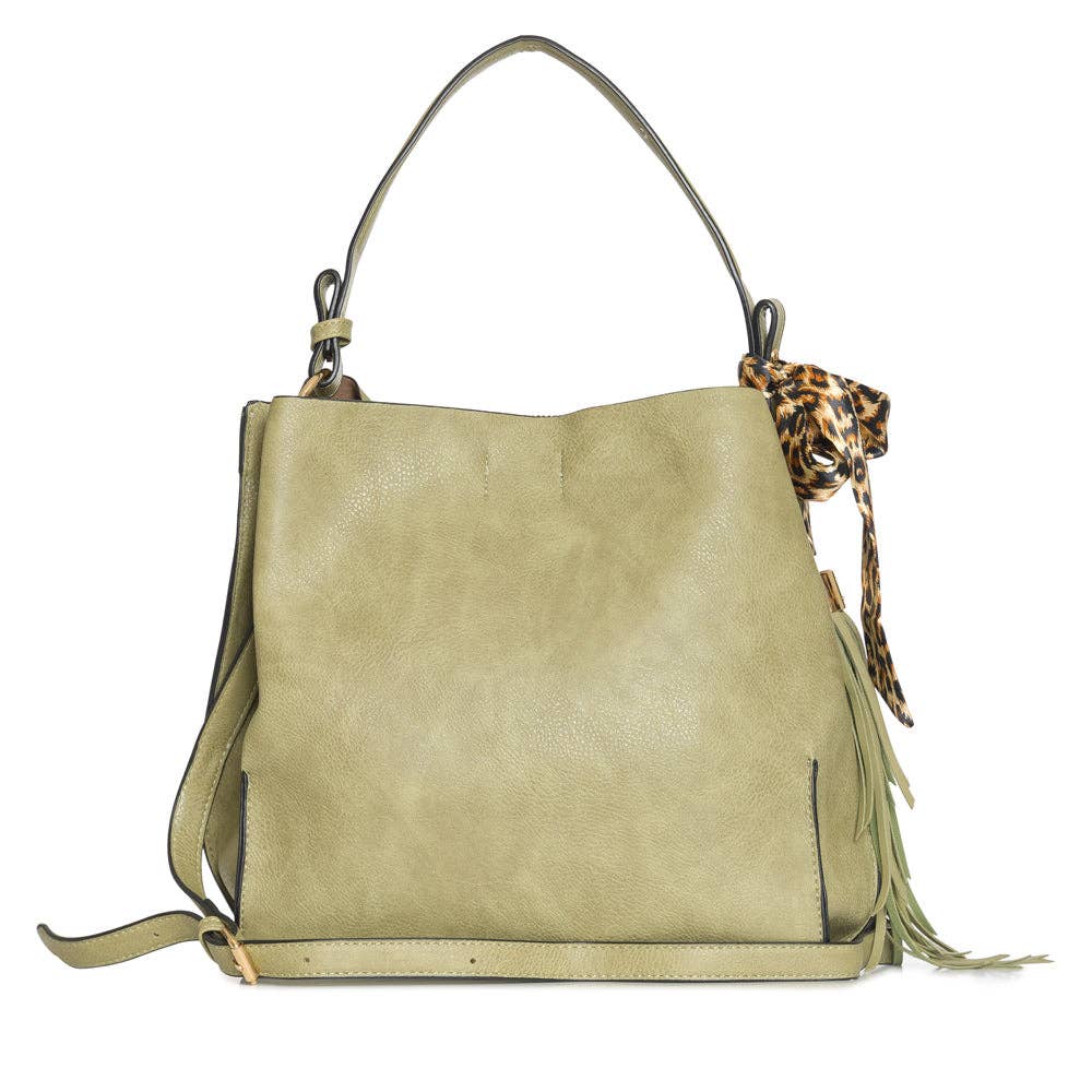 QF0065 Faux leather tote bag: BLACK