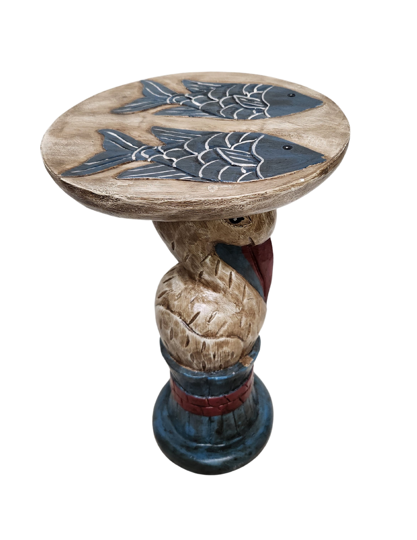 Pelican Table Wood Hand Carved