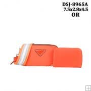 MJ-8965A Fashion Mini Crossbody Bag With Wallet Set: Black