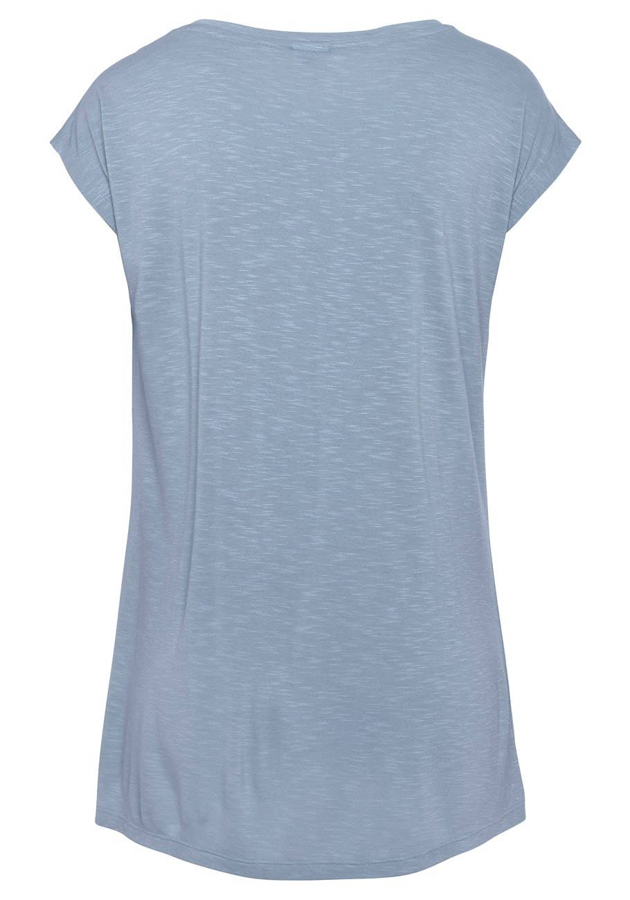 LASCANA Women's Mosaic Boho Print Top: Smokey Blue / 12/14