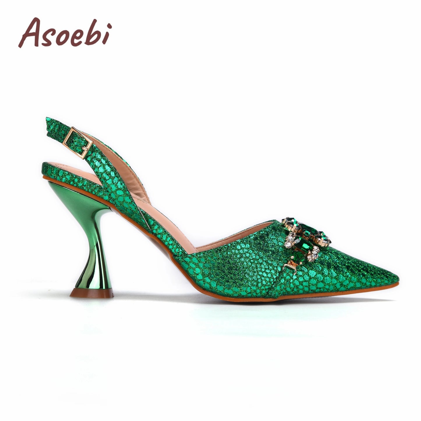 Pink Color Sandals for Women 2024 Luxury Wedding Pumps High Heels Rhinestone Design Party Shoes and Bags Set for Wedding Party