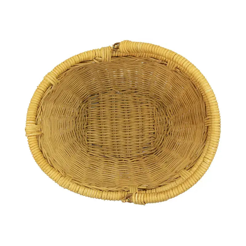 Classic Handcrafted Rattan Basket with foldable handle: Large