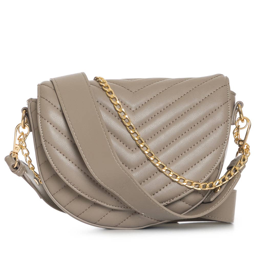 LHU483 Ladies Fashion Inspired Crossbody Hand Purse : BLACK