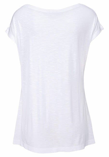 LASCANA Women's Mosaic Boho Print Top: Smokey Blue / 4/6