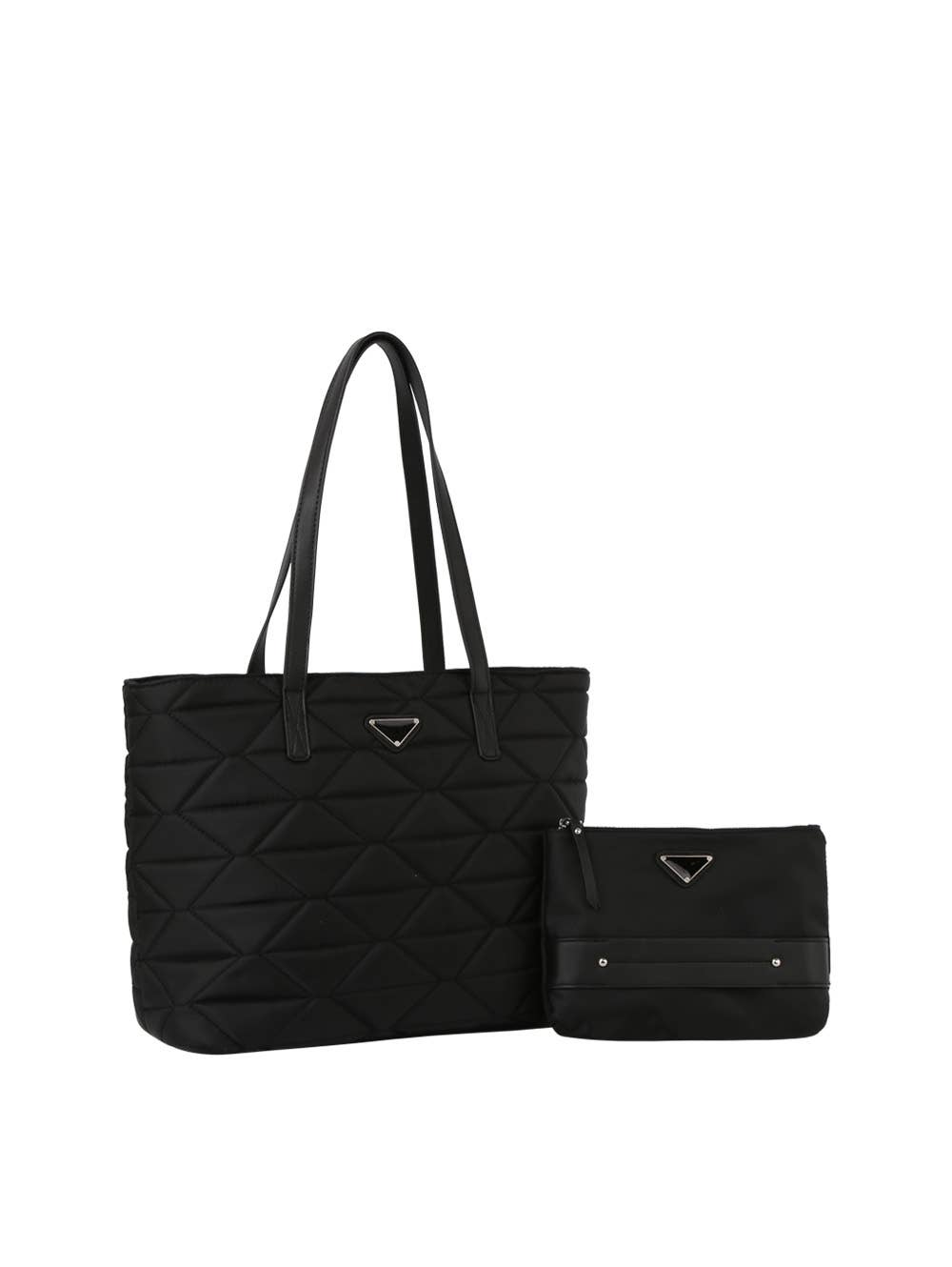GLV0162M. Quilted 2-in-1 Shopper: Taupe