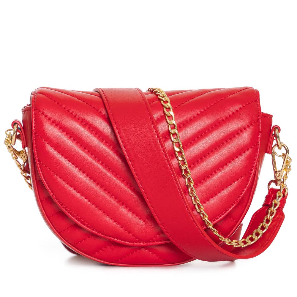 LHU483 Ladies Fashion Inspired Crossbody Hand Purse : STONE