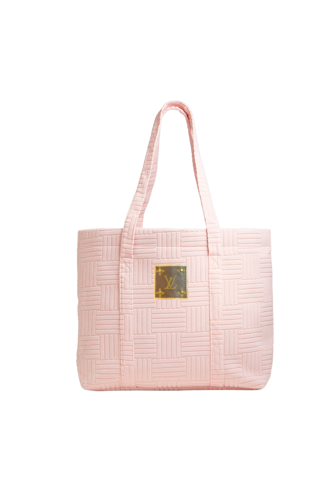 Upcycled Terry Cloth Tote Bag: Ivory