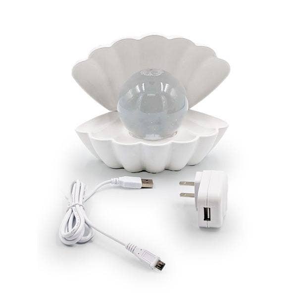 LED Color-Changing Clam Shell Glitter Lamp