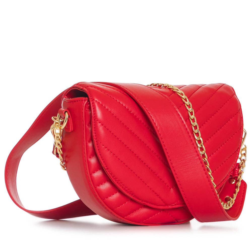 LHU483 Ladies Fashion Inspired Crossbody Hand Purse : BLACK
