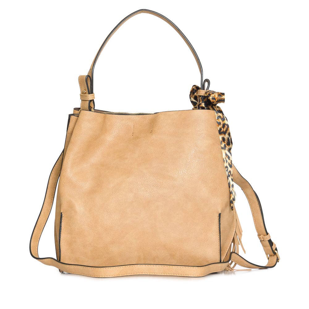 QF0065 Faux leather tote bag: BLACK