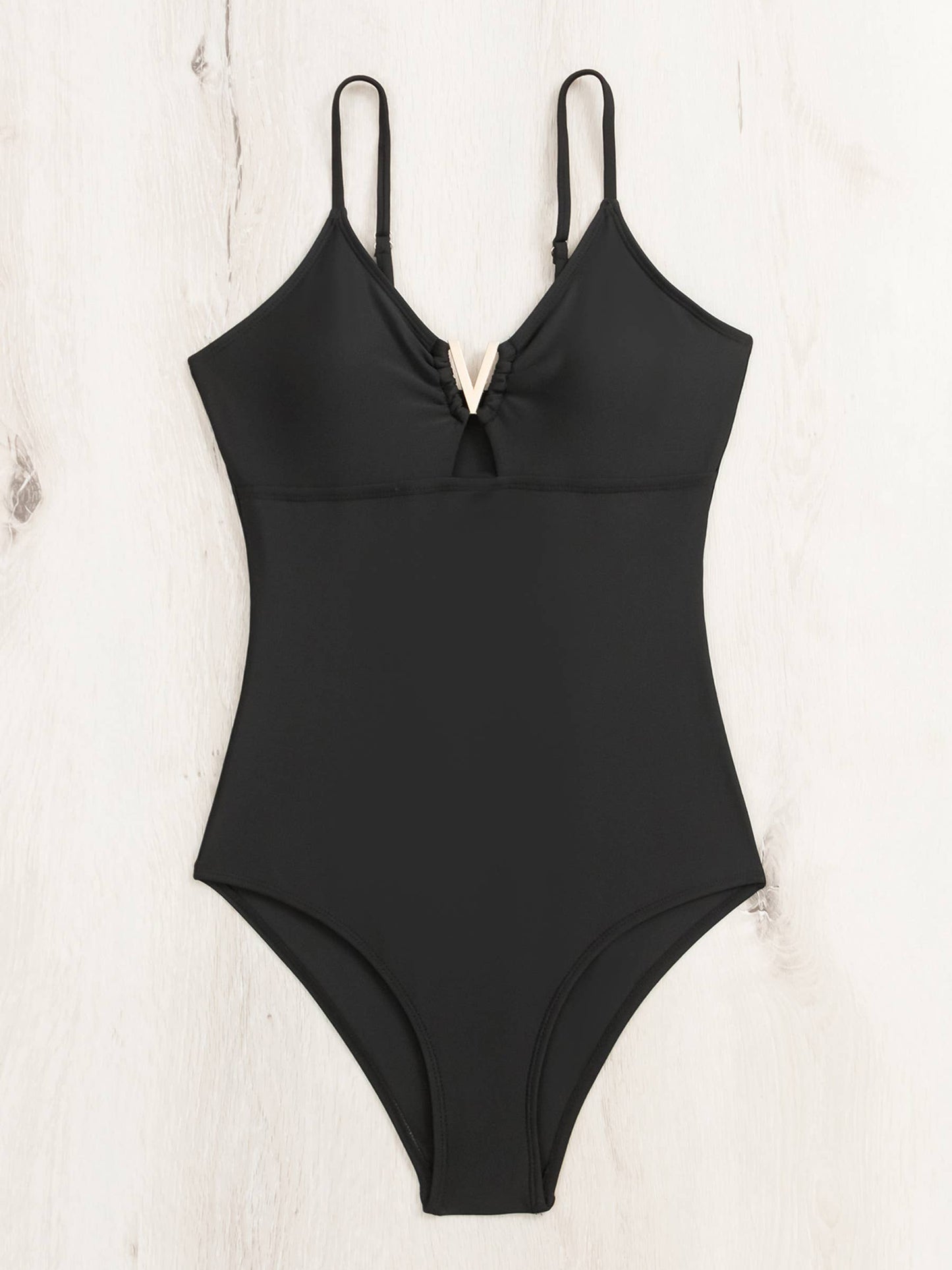 Women's Sexy V Neck One Piece Swimsuit Backless Suit: Red / 2XL