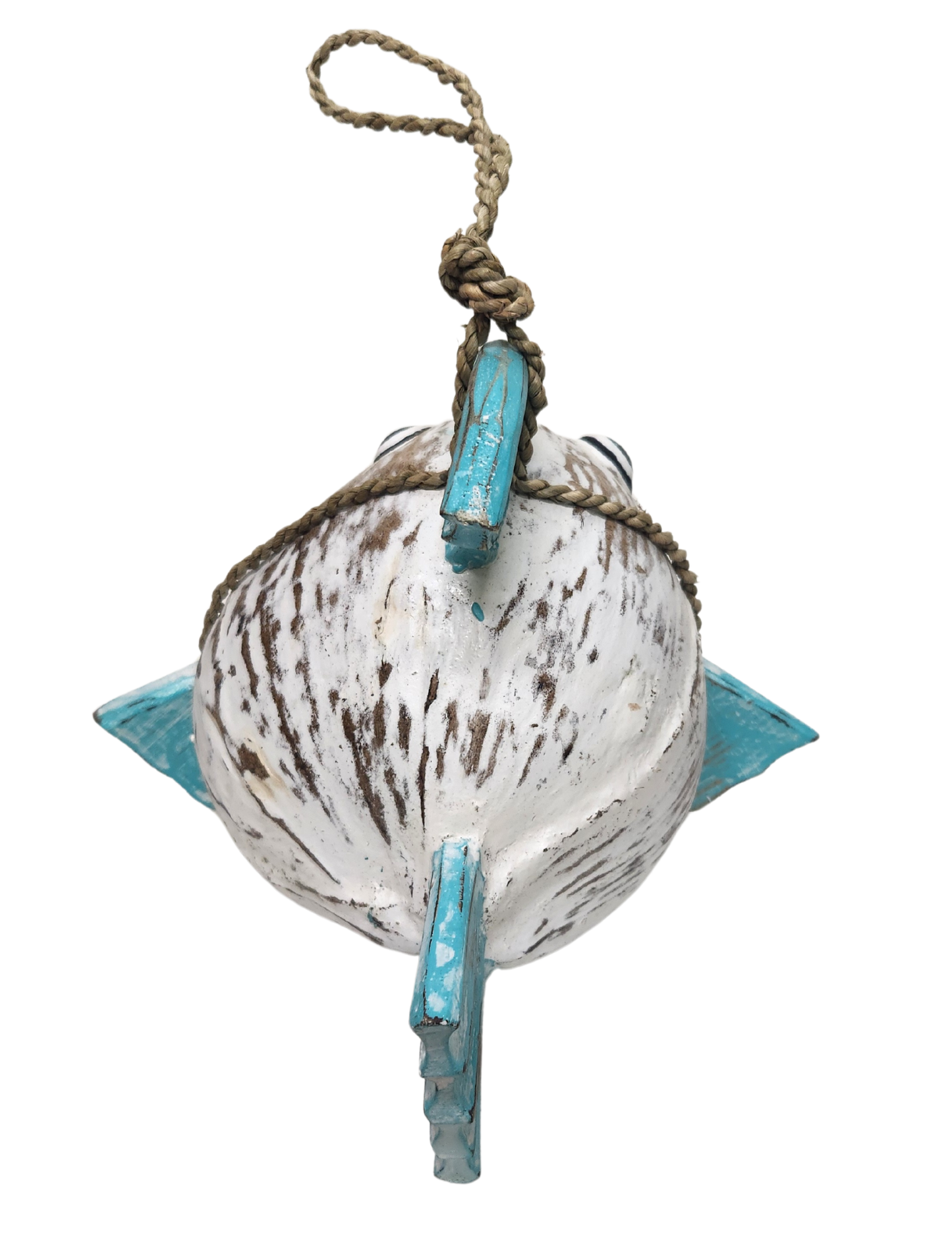 Hand Carved Coconut FISH Table Top Art Carving