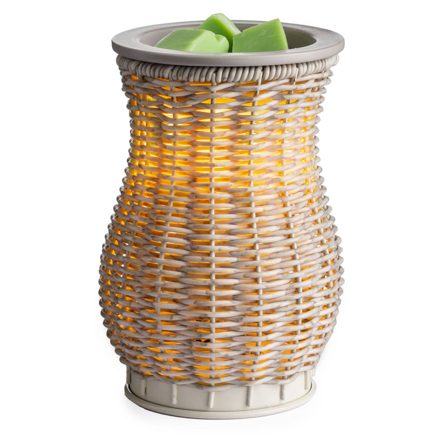 Illumination Fragrance Warmer-Deluxe Gray wash Wicker