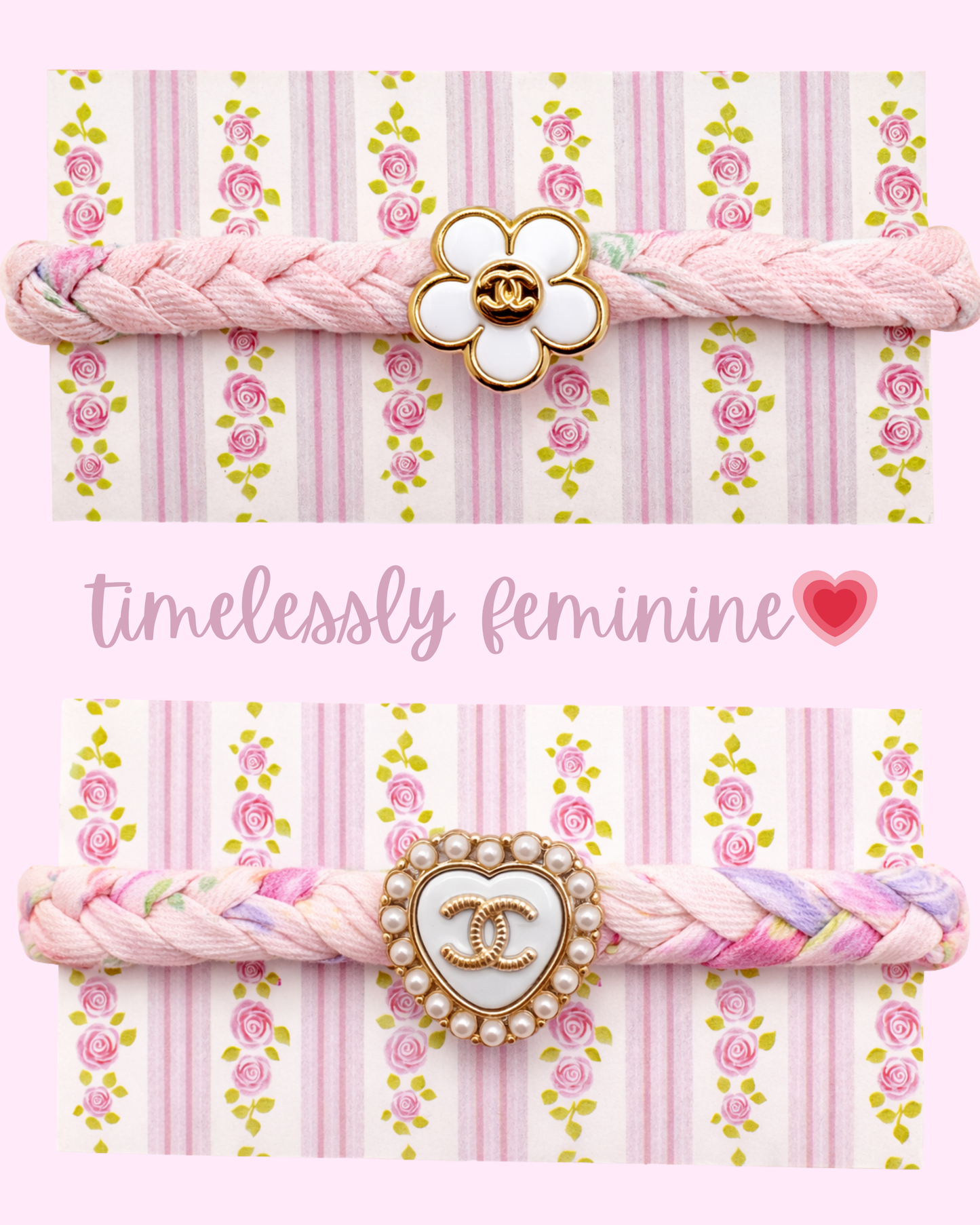 Blush Rose Liberty Fabric Bracelet