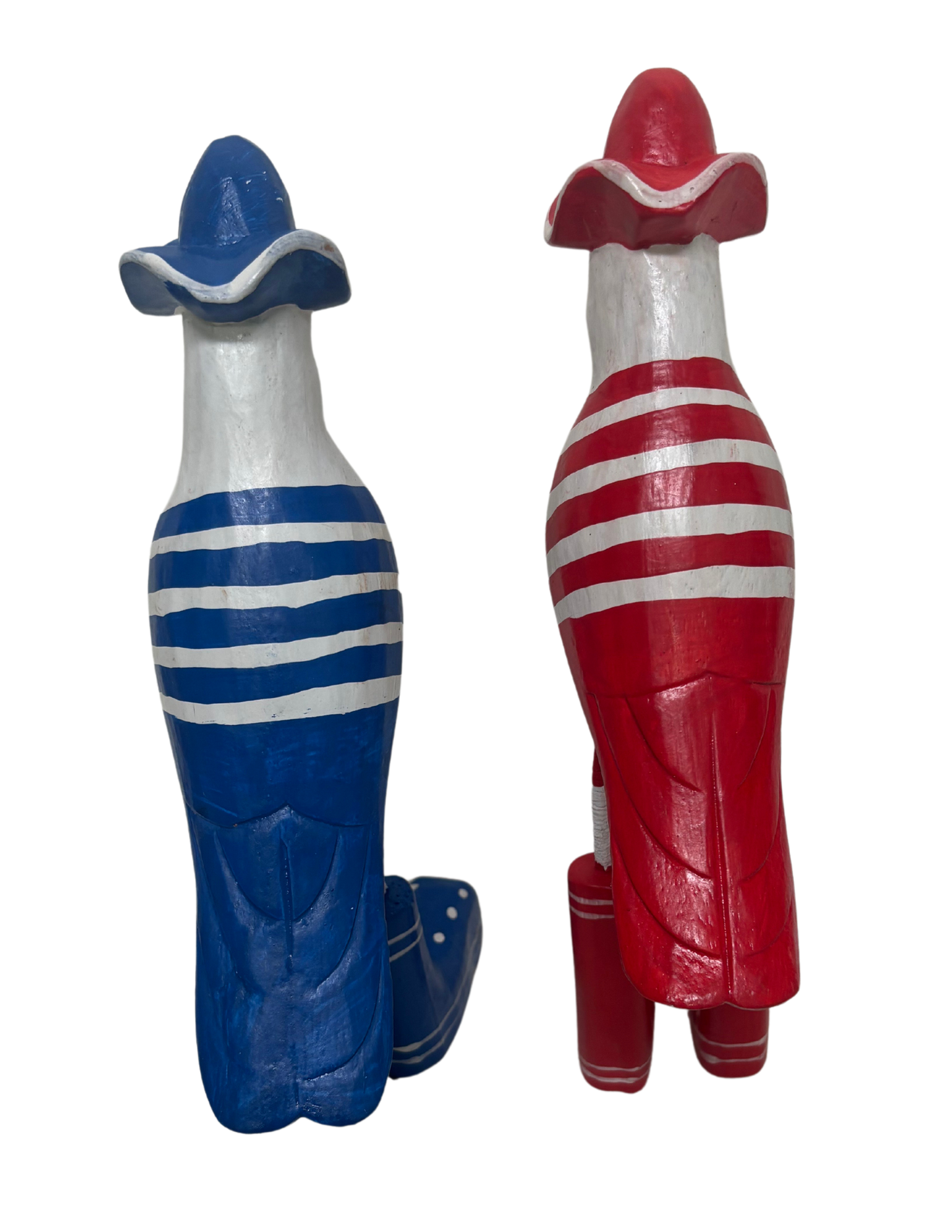 Handmade Seagulls Rainboots Hats Coats Coastal Nautical Wood: Blue