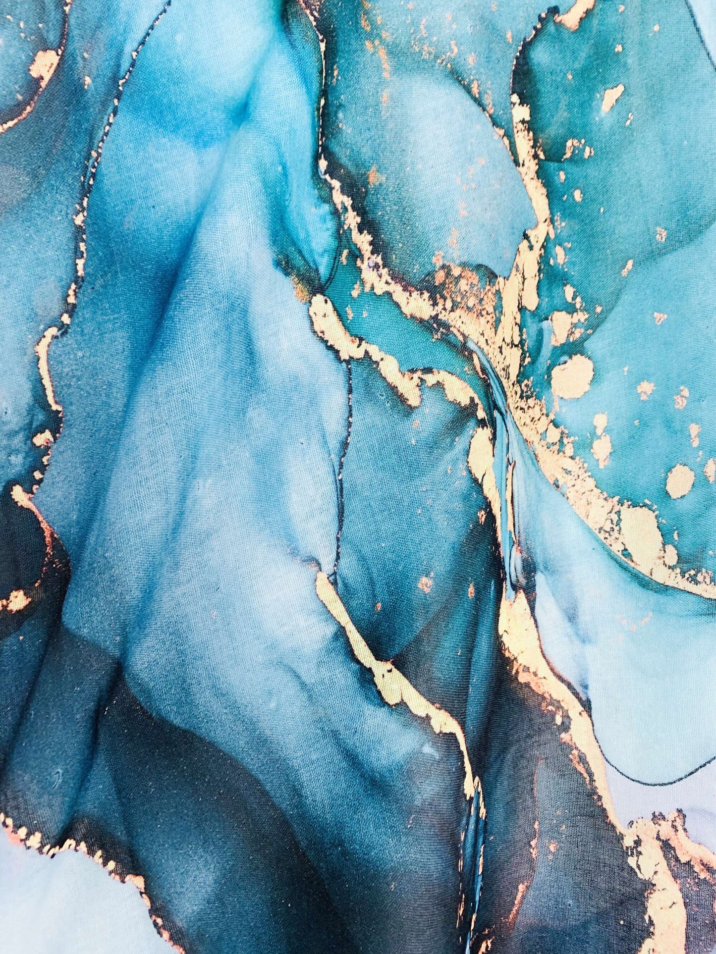 JC062714 Teal-Green Marble Kimono
