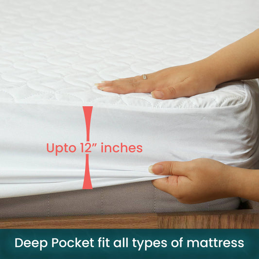 Waterproof Mattress Protector Deep Pocket Mattress Cover: King
