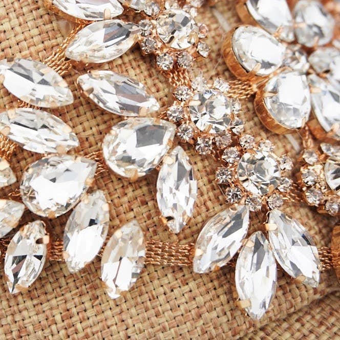 Diamond Bejeweled Bling Glitz Textured Cap, Adjustable: Natural