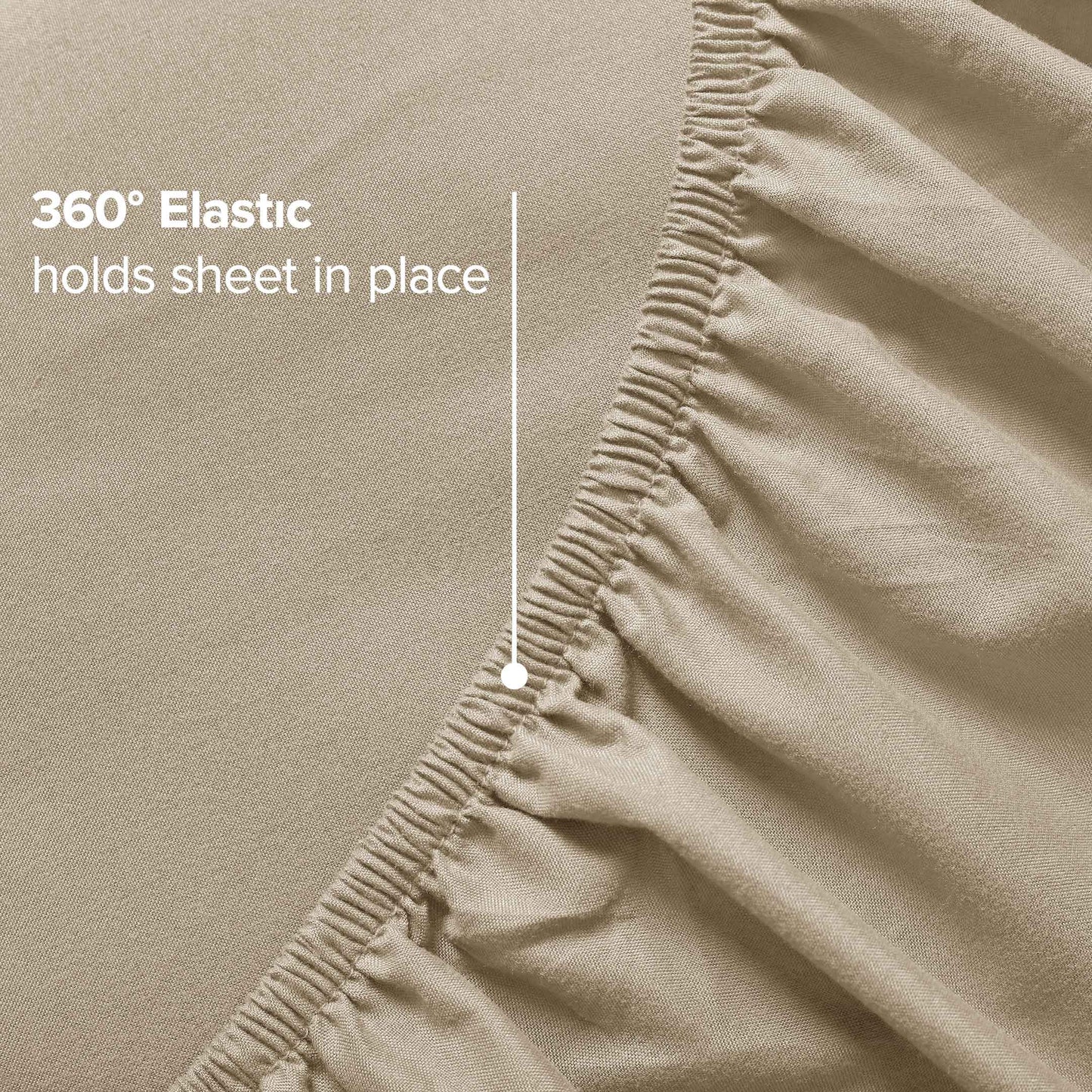 Soft Brushed Microfiber Deep Pocket Sheet Set - 4 Piece Set: Beige / Twin