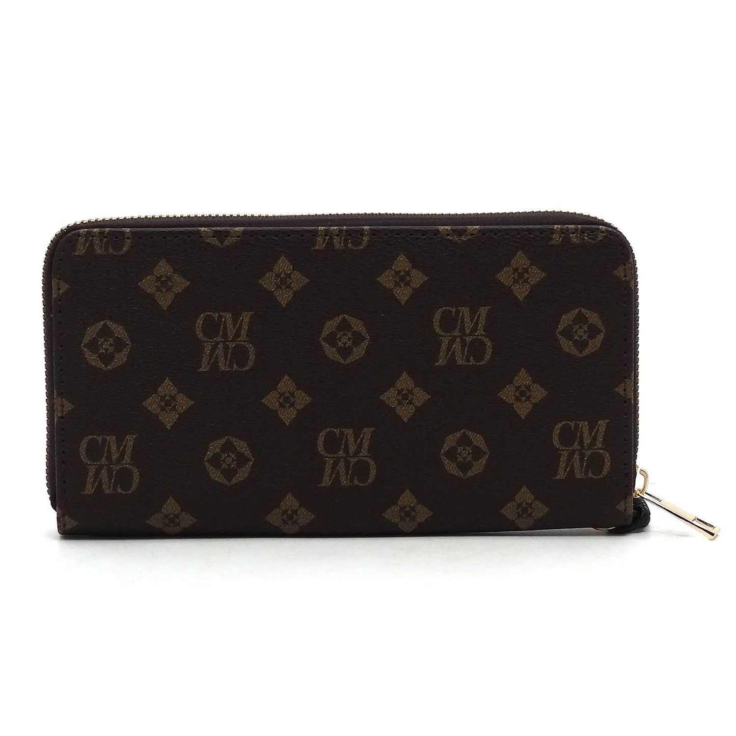 CS022 Monogram Accordion Card Holder Wallet Wristlet: IV/TN