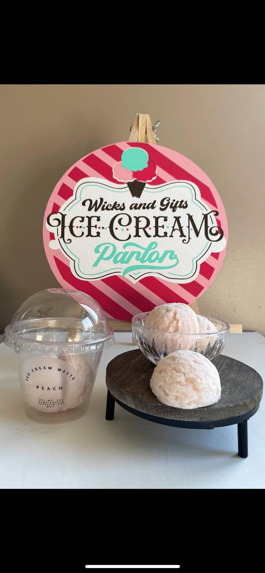 Peach 5 oz Ice Cream Scoop Melts