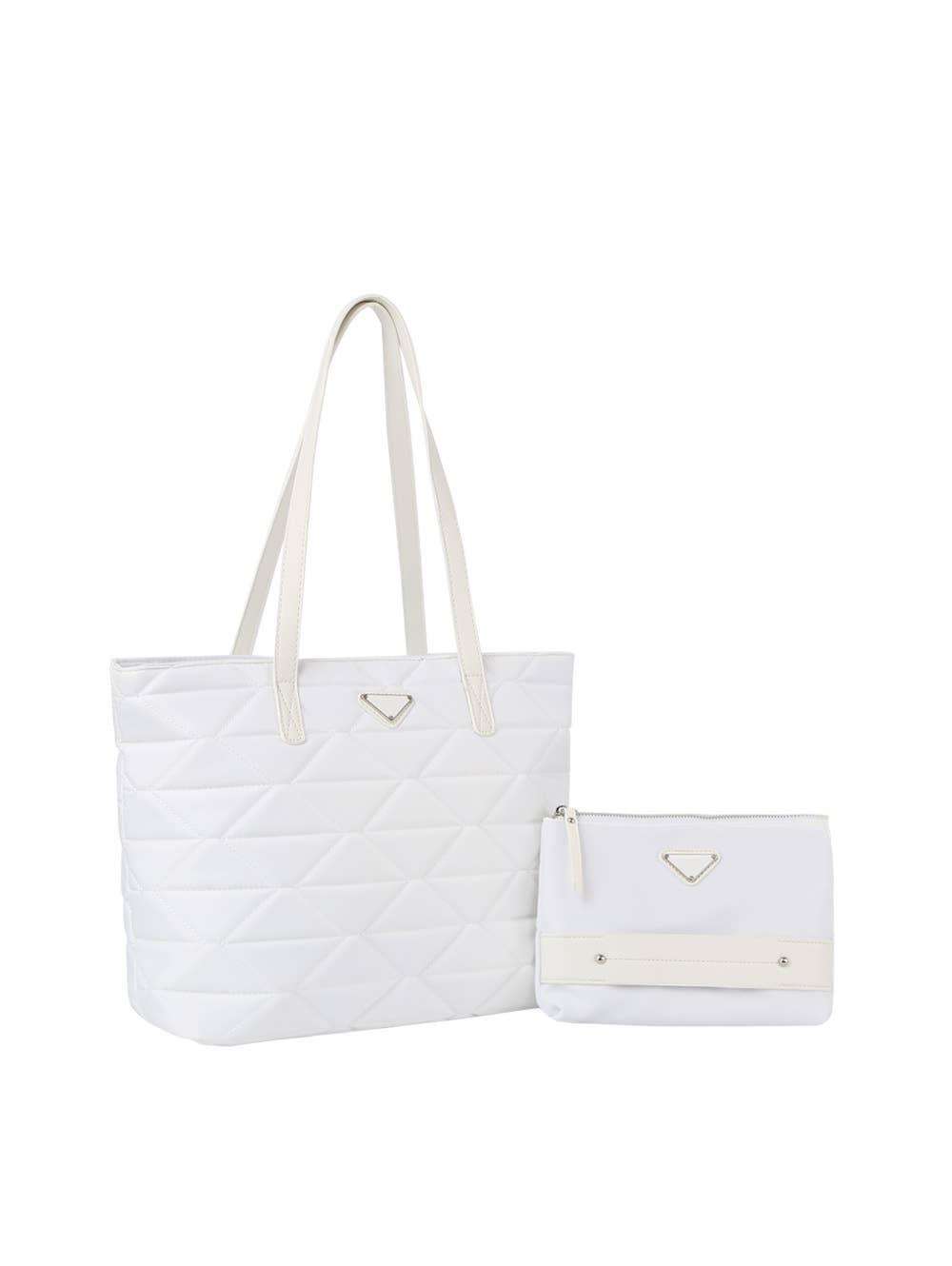 GLV0162M.  Quilted 2-in-1 Shopper: Taupe