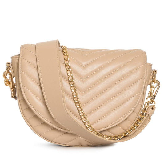 LHU483 Ladies Fashion Inspired Crossbody Hand Purse : STONE