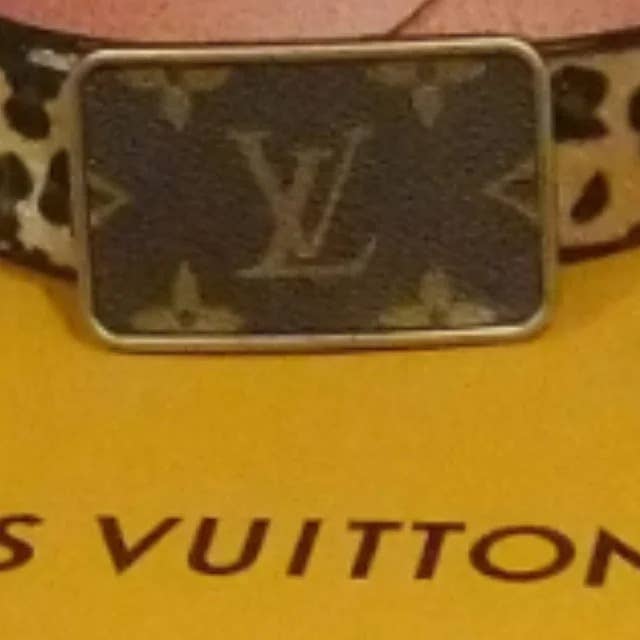 Authentic upcycled LV Belt Buckle: Square