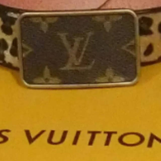 Authentic upcycled LV Belt Buckle: Square