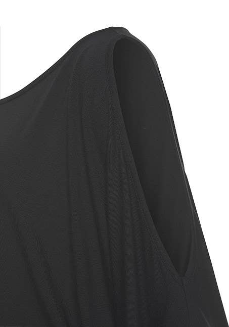 LASCANA Women's Cold Shoulder Bodycon Dress: Black / 12