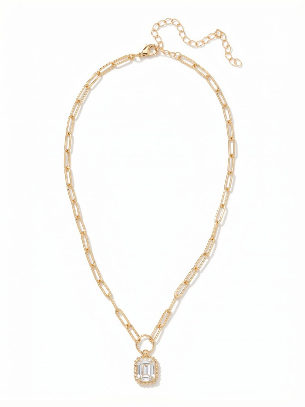 Octavia Scalloped Pendant Necklace - NGA1BGCRY: Clear