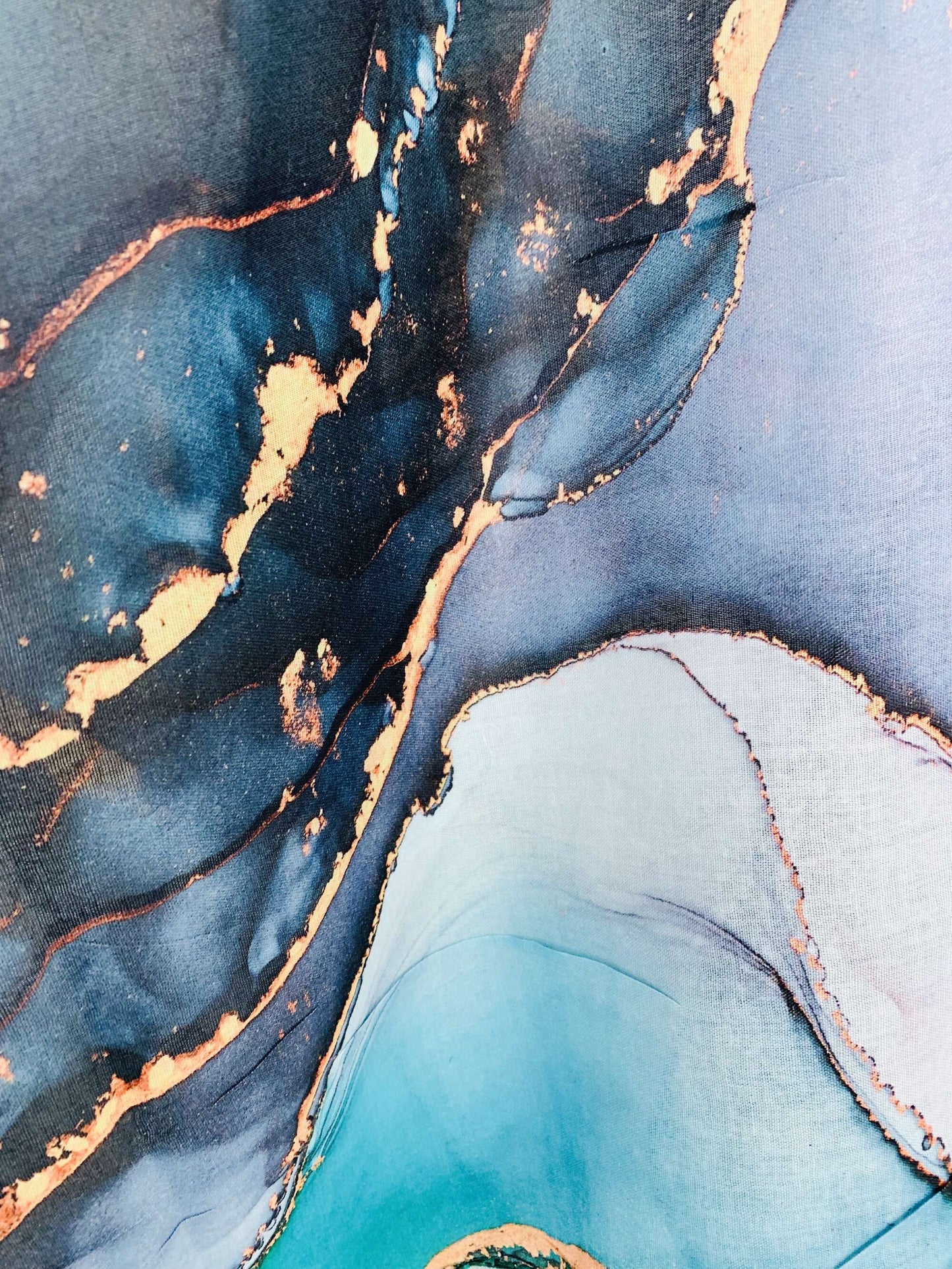 JC062714 Teal-Green Marble Kimono
