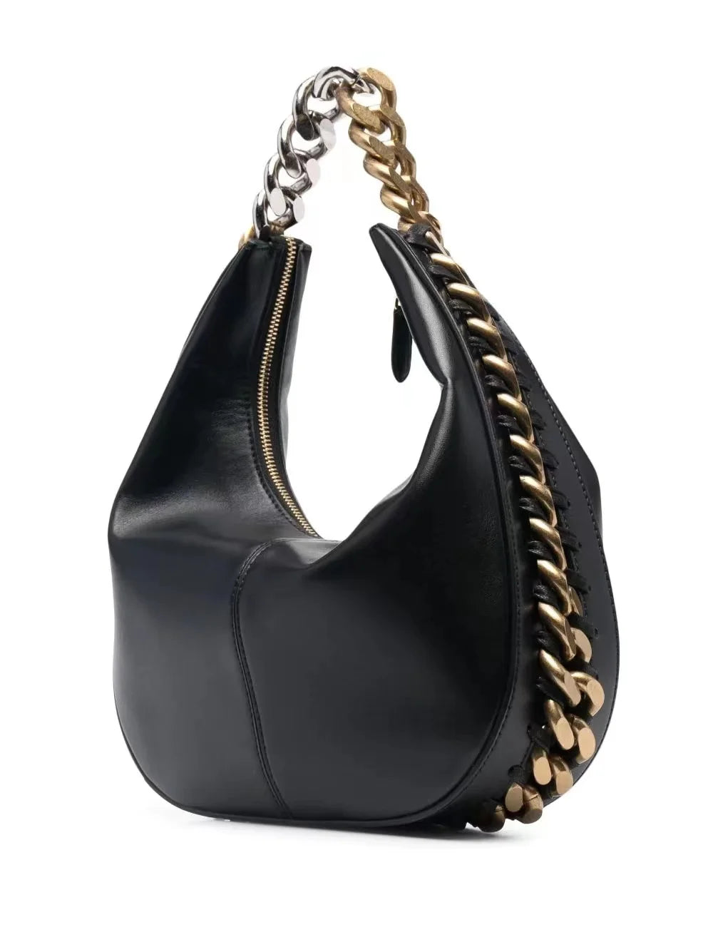 FIRMRANCH Simple Design Solid Color Contrasting Thick Chain Crescent Female All-Match Shoulder Crossbody Armpit Bag Tote Hobos