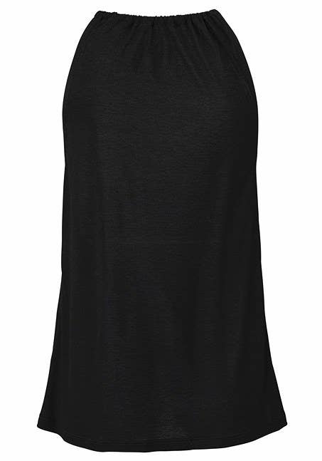 LASCANA Women's Sleeveless Keyhole Detail Top: Red & Navy / 16/18
