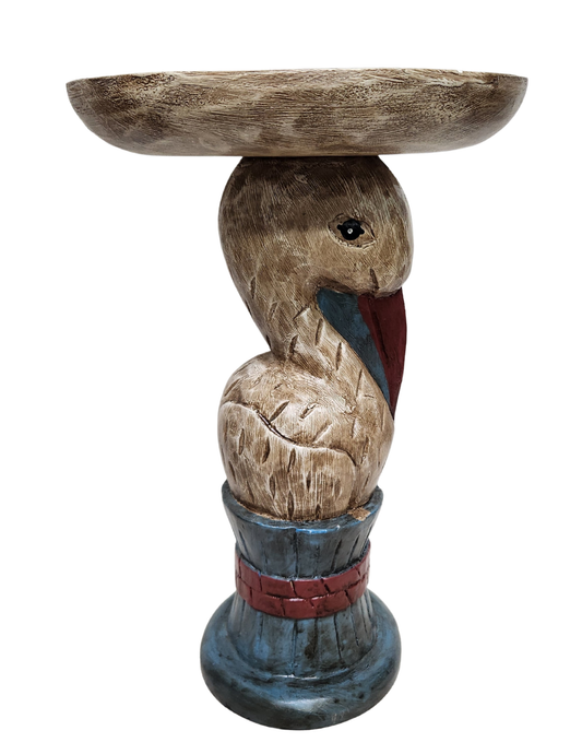 Pelican Table Wood Hand  Carved