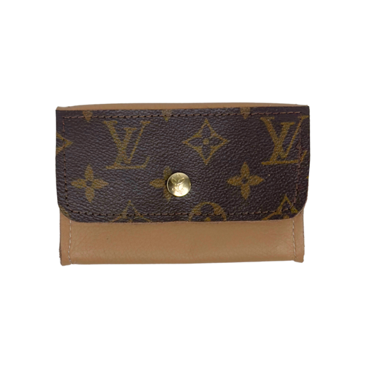 Tessa Wallet In Leather | Upcycled Gucci & LV: LV Mocha Mousse