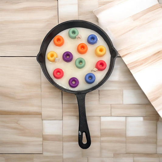 Fruit Loop skillet candle
