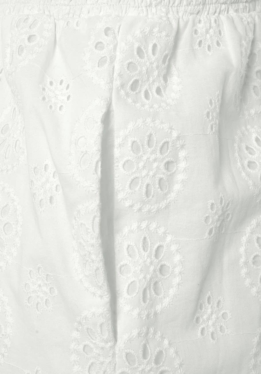 LASCANA Women's Sleeveless Eyelet Jumpsuit: White / 8
