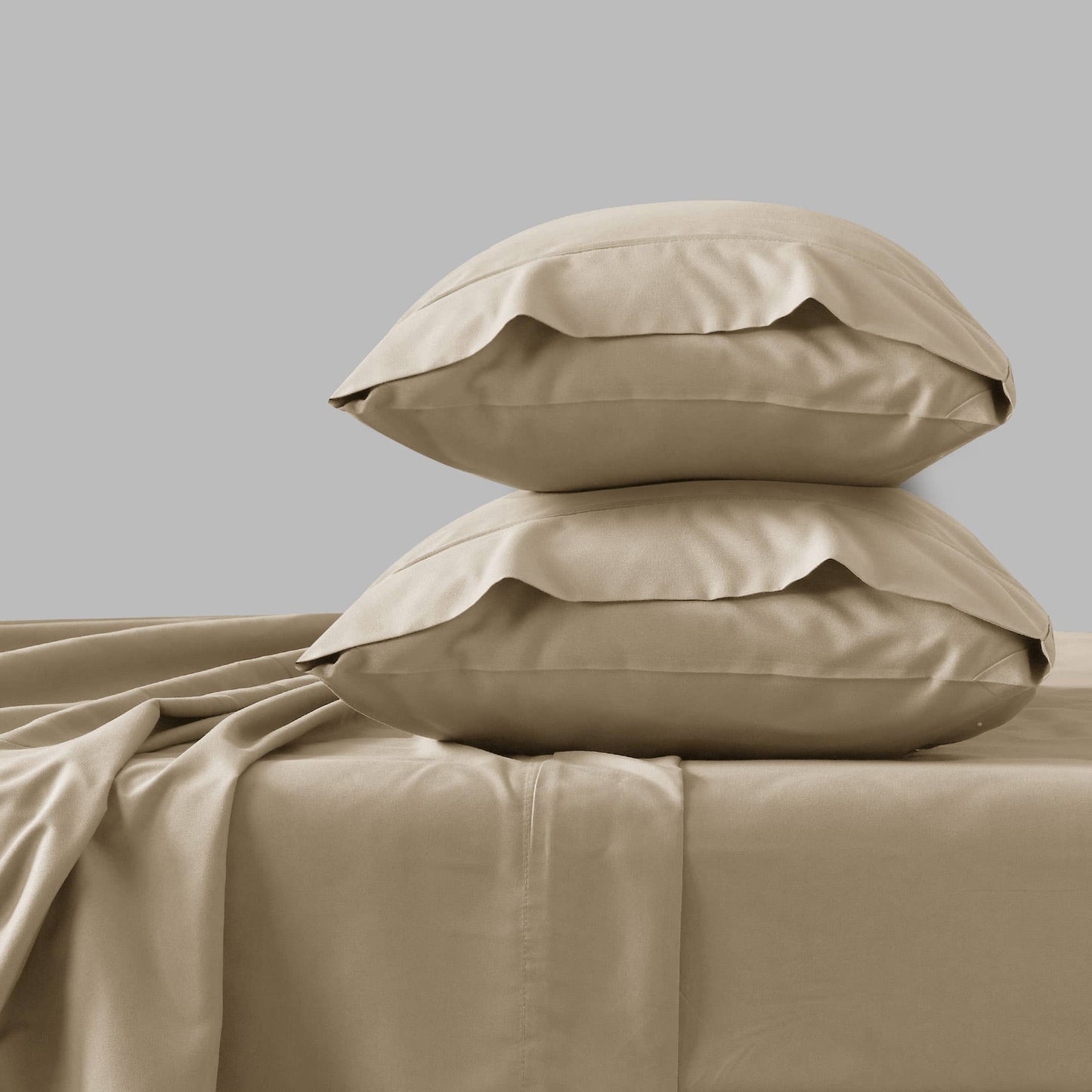 Soft Brushed Microfiber Deep Pocket Sheet Set - 4 Piece Set: Beige / Full